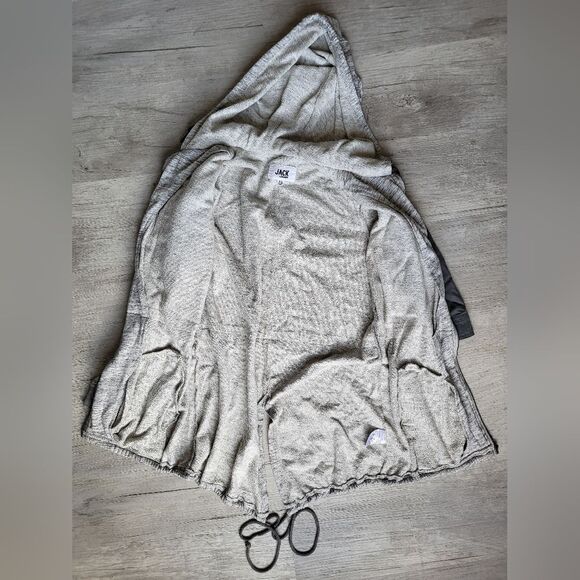 JACK by BB Dakota size XS Dark & Light Gray Hooded Sweater-Jacket - Picture 2 of 4